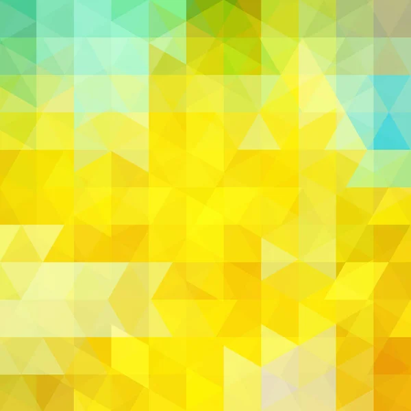 Fond abstrait composé de triangles. Conception géométrique pour les présentations professionnelles ou le flyer de bannière de modèle Web. Illustration vectorielle. Jaune, bleu . — Image vectorielle