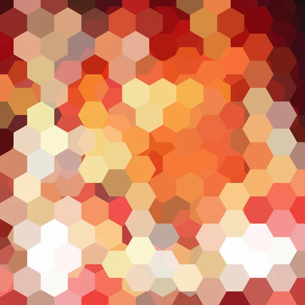 Vektorbakgrund med orange hexagoner. Kan användas i omslagsdesign, bokdesign, webbplats bakgrund. Vektorillustration — Stock vektor