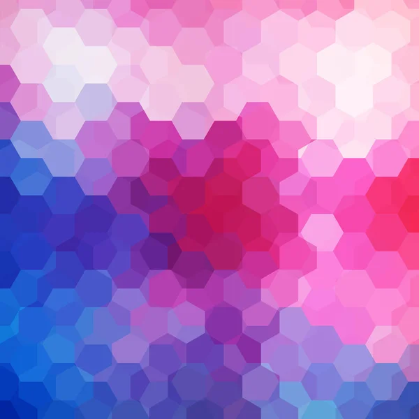 Abstraktní pozadí skládající se z šestiúhelníků modrá, růžová. Geometrický design pro obchodní prezentace nebo webové šablony banner leták. Vektorové ilustrace — Stockový vektor