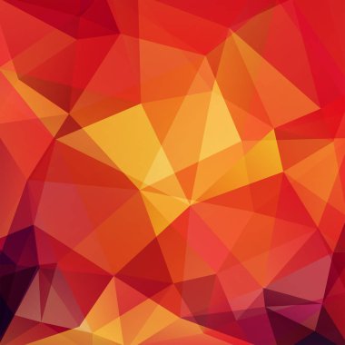 Kırmızı, turuncu geometrik şekiller arka plan. Renkli mozaik desen. Vektör Eps 10. Vektör çizim