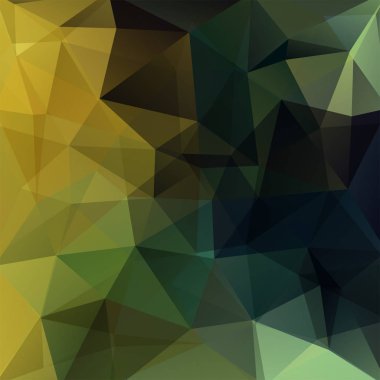 Arka plan yeşil, kahverengi, Siyah üçgen yaptı. Geometrik şekiller ile kare kompozisyon. EPS 10