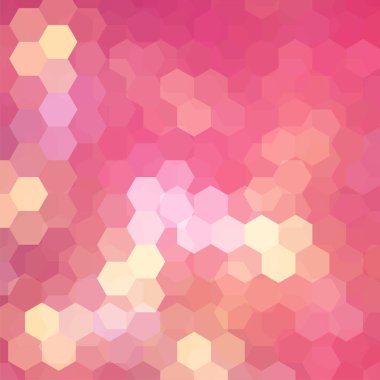 Soyut altıgen vektör arkaplanı. Pembe geometrik vektör çizimi. Yaratıcı tasarım şablonu.