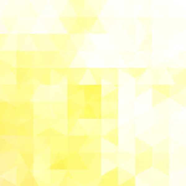 Pozadí ze žlutých, bílých trojúhelníků. Čtvercová kompozice s geometrickými tvary. Eps 10 — Stockový vektor