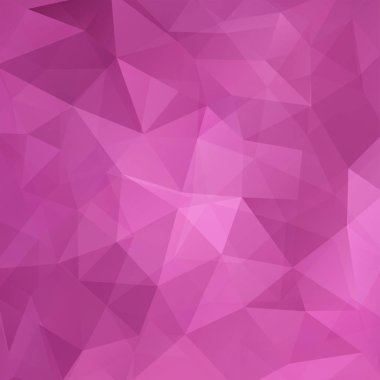 Soyut çokgen vektör arkaplanı. Pembe geometrik vektör çizimi. Yaratıcı tasarım şablonu.