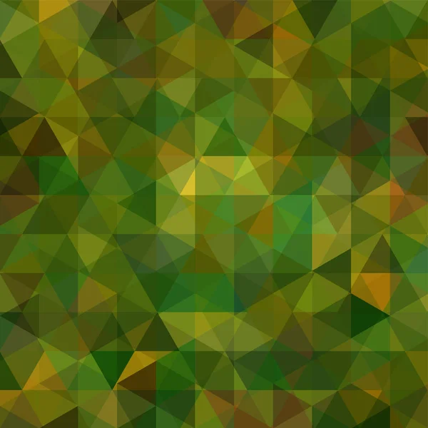 Fondo abstracto de mosaico. Fondo geométrico triangular. Elementos de diseño. Ilustración vectorial. Verde, color marrón . — Vector de stock