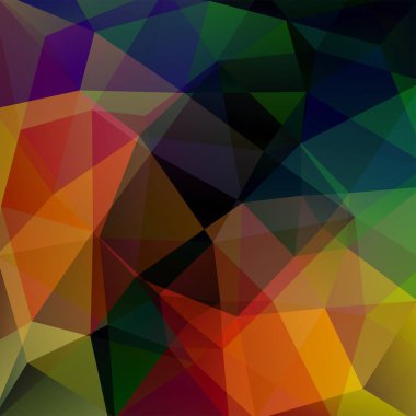 Poligonal vektör arka plan. Kullanılabilir kapak tasarımı, kitap tasarımı, Web sitesi arka plan. Vektör çizim. Siyah, kahverengi, kırmızı, yeşil, sarı, bej renkler.