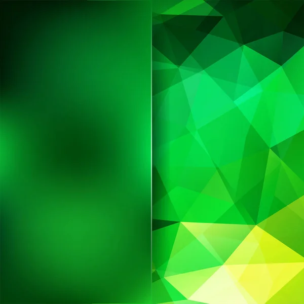 Abstracte achtergrond bestaande uit groene driehoekjes. Geometrisch ontwerp voor bedrijfspresentaties of web sjabloon banner folder. Vectorillustratie — Stockvector