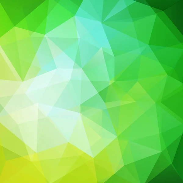 Geometrische patroon, polygon driehoeken vector achtergrond in geel, groene tinten. Illustratiepatroon — Stockvector