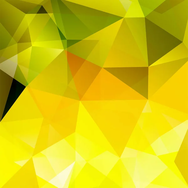 Polygonal vector background. Can be used in cover design, book design, website background. Vector illustration. Yellow, green, orange colors. — Stock Vector