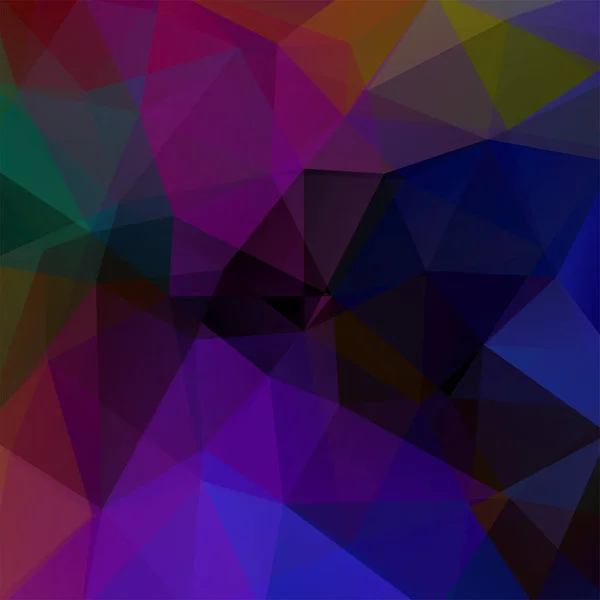 Latar belakang vektor poligonal abstrak. Ilustrasi vektor geometris berwarna. Templat desain kreatif. Hitam, ungu, merah, hijau, warna biru . - Stok Vektor