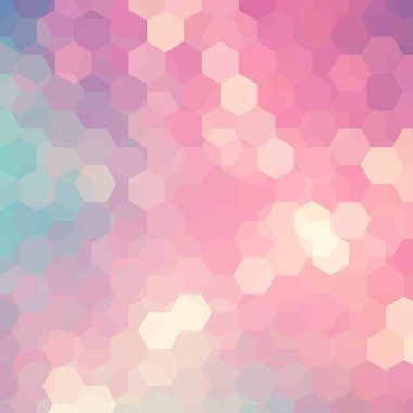 Pembe, turuncu altıgenler ile vektör arka plan. Kullanılabilir kapak tasarımı, kitap tasarımı, Web sitesi arka plan. Vektör çizim