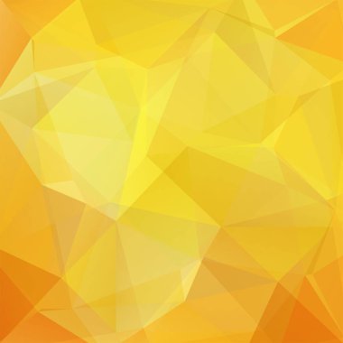 Soyut sarı mozaik arka plan. Üçgen geometrik arkaplan. Tasarım elemanları. Vektör illüstrasyonu