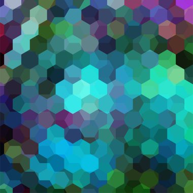 Mavi, yeşil geometrik şekillerin arka planı. Mozaik model. Vektör EPS 10. Vektör illüstrasyonu