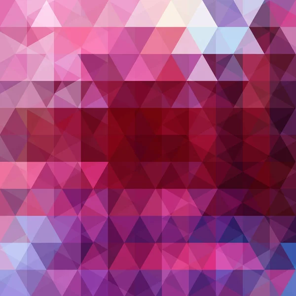 Kırmızı, pembe, mor üçgenlerden oluşan soyut bir arkaplan. İş sunumları veya web şablonu afişi için geometrik tasarım. Vektör illüstrasyonu — Stok Vektör