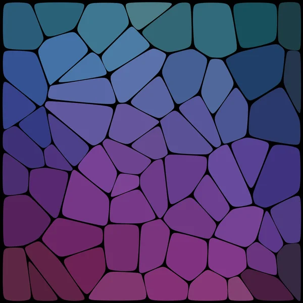 Modello astratto mosaico costituito da elementi geometrici blu, viola di diverse dimensioni e colori. Illustrazione vettoriale . — Vettoriale Stock