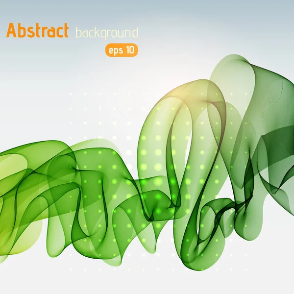 Abstrakta linjer på ljus bakgrund. Vektorillustration. Teknik bakgrund med gröna ränder. — Stock vektor