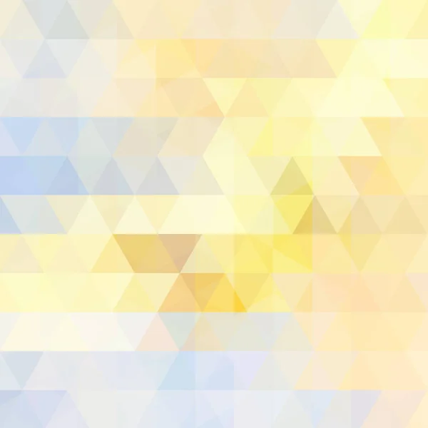 Triangle vector background. Can be used in cover design, book design, website background. Vector illustration. Pastel yellow, blue colors. — Stock Vector