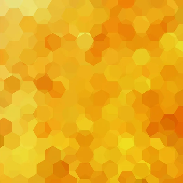 Abstracte achtergrond bestaande uit geel, oranje zeshoeken. Geometrisch ontwerp voor bedrijfspresentaties of web sjabloon banner folder. Vectorillustratie — Stockvector