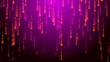 Kalp yağmuruyla soyut romantik bir arkaplan