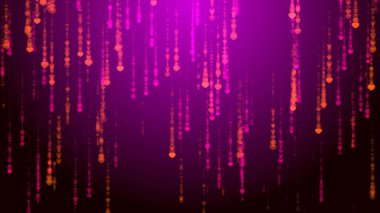 Kalp yağmuruyla soyut romantik bir arkaplan