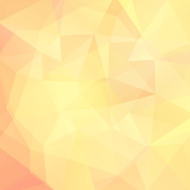 Soyut mozaik arka plan. Üçgen geometrik arkaplan. Tasarım elemanları. Vektör çizimi. Sarı, turuncu renkler.