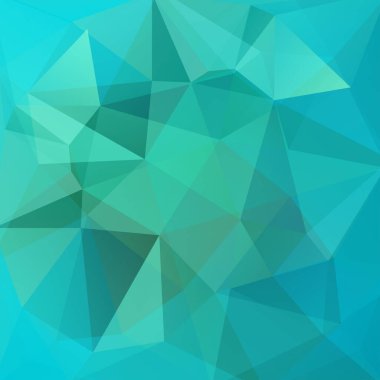Geometrik desen, çokgen üçgen vektör arkaplan yeşil, mavi tonlar. Görüntü düzeni
