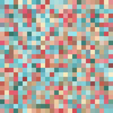 Turuncu, kahverengi, yeşil kareli kusursuz soyut arkaplan, vektör illüstrasyonu