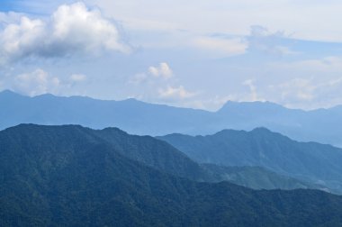 Dağ manzarası ve sonsuz gökyüzü
