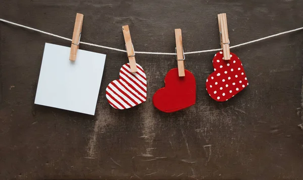 Love hearts and a photo — Stock Photo, Image