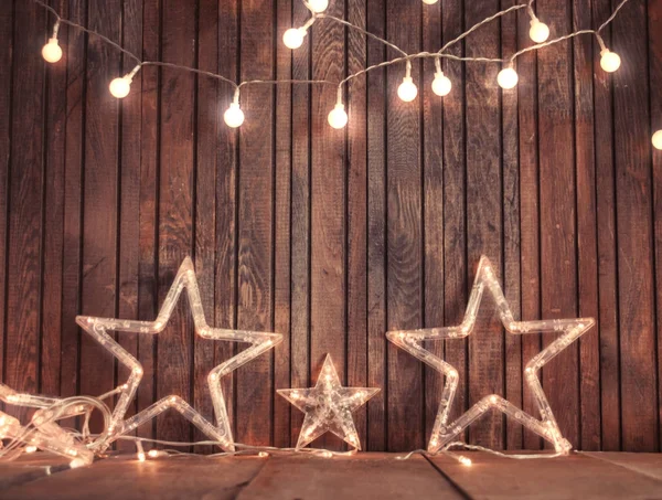 Noel ışıkları dekorasyonu — Stok fotoğraf