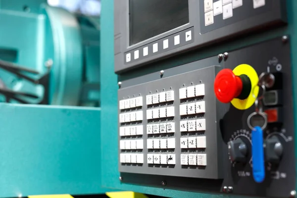 Control panel of modern metalworking cnc machine — Stock Photo, Image