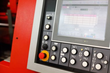 Cnc şerit testere çubuk kesme makinesi kontrol paneli