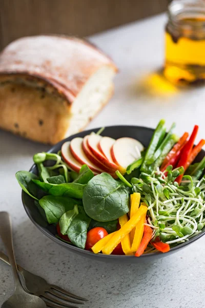 Apple with Spinach salad — Stock fotografie