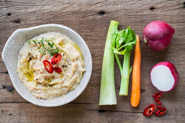 Cannellini or White beans dip — Stock Photo, Image