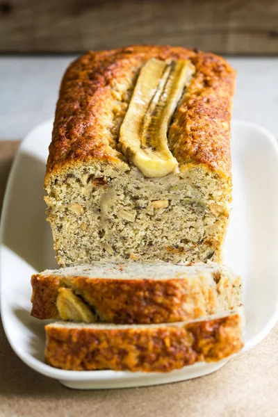 Banana Bread and Nut Loaf — Stock Photo, Image