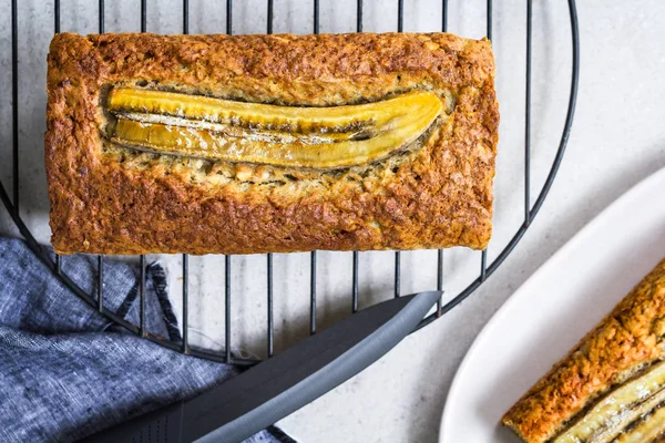 Pane di banane e pane di noci — Foto Stock