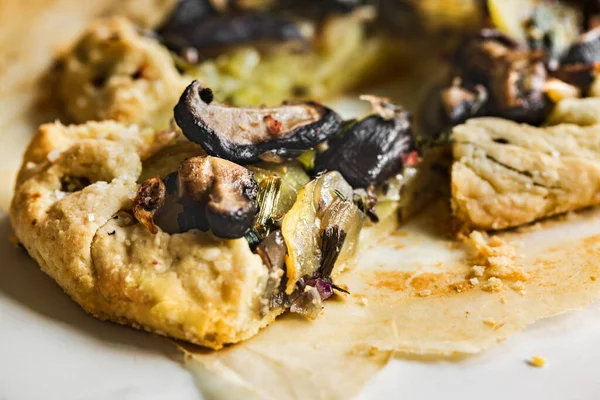 Funghi Shitake Porri Patate Cipolle Galette — Foto Stock