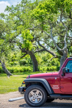 Aransas Nwr, Teksas 'taki ünlü off-road Jeep aracı.
