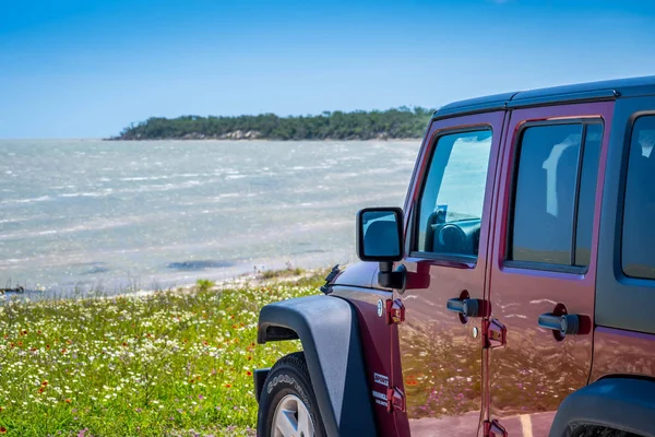 Il famoso fuoristrada Jeep veicolo in Aransas NWR, Texas — Foto Stock