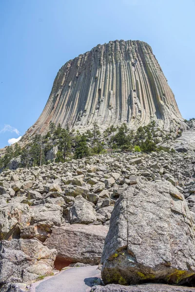 Niesławny pomnik Devils Tower w Wyoming — Zdjęcie stockowe
