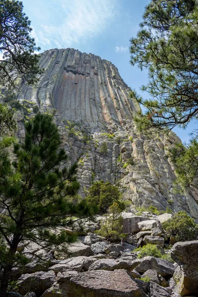 Niesławny pomnik Devils Tower w Wyoming — Zdjęcie stockowe