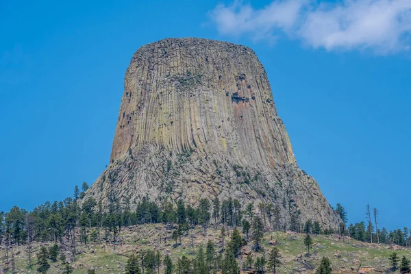 Niesławny pomnik Devils Tower w Wyoming — Zdjęcie stockowe