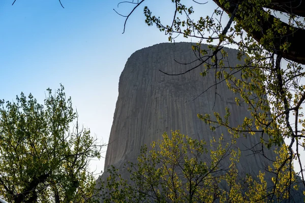 Niesławny pomnik Devils Tower w Wyoming — Zdjęcie stockowe