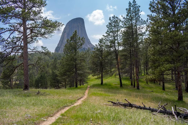 Widok na Devils Tower Pomnik Narodowy, Wyoming — Zdjęcie stockowe