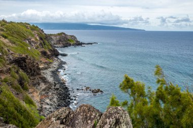 Maui, Hawaii 'deki doğal manzaranın muhteşem bir görüntüsü.