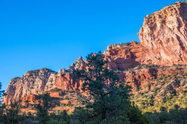 Korunaklı parkta dik bir kanyon duvarları oluşmuş.