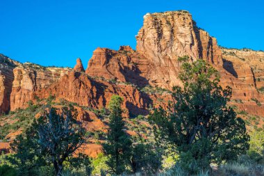 Korunaklı parkta dik bir kanyon duvarları oluşmuş.
