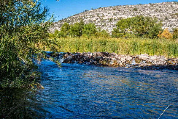 The refreshing flow of natural water resource from a stream