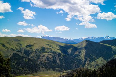 Devlet parkının yürüyüş yolundan destansı manzara manzarası