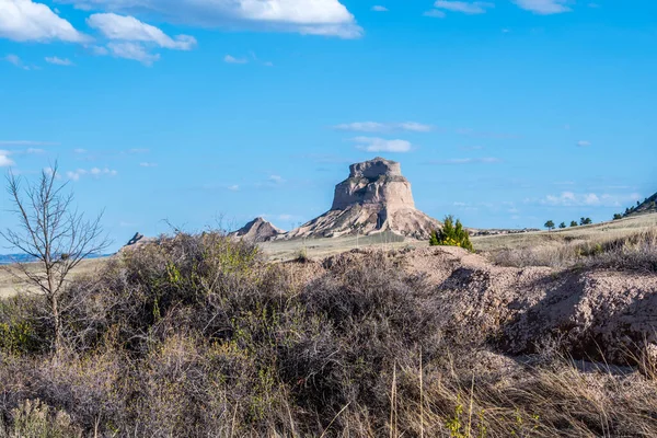 Natural Rock Formation Rugged Badlands Towering Bluffs — Stock Photo, Image